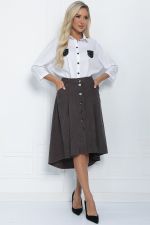 Юбка Севара (серо-коричневая) Ю11526 LT Collection