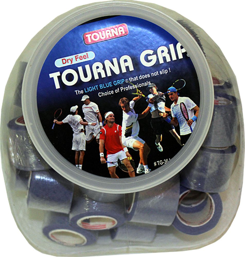 Теннисные намотки Tourna Grip Dry Feel Jar Display 36P - небесный