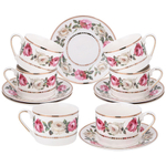 Чайный набор 12 предметов 250мл "Melody of Roses"