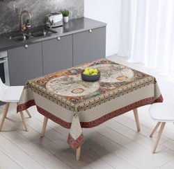 Скатерть средневековая карта мира