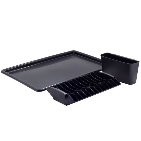 Сушилка для посуды Ofenbach NB 100402 (46,5х32х13,5 см) из алюминия с поддоном черная