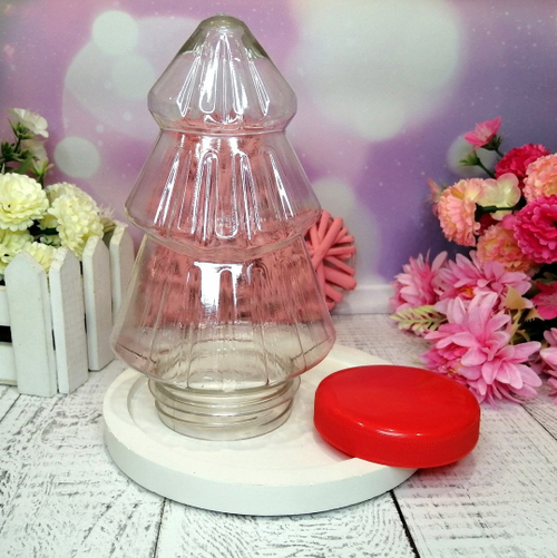 Банка Елочка большая (с красной крышкой)