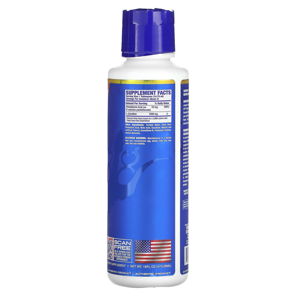 Ronnie Coleman, Vital Series, L-карнитин RS 1500, апельсиновый вкус, 473,28 мл (16 жидк. унций)