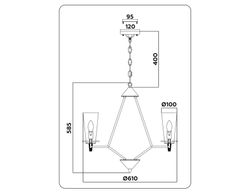 Ambrella Подвесная люстра со сменной лампой Traditional TR3237