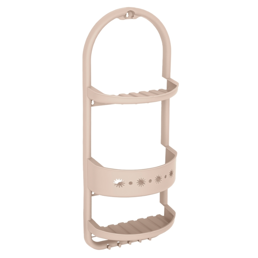 Полка для ванной комнаты подвесная 3 яруса, цвет кремовый