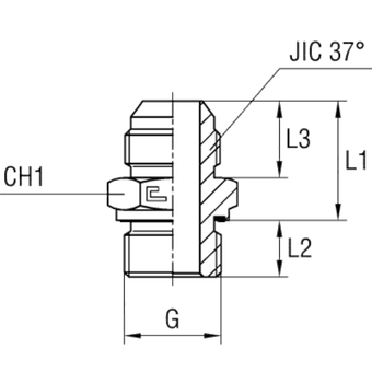 Штуцер FE JIC 7/16 - BSP 1/8