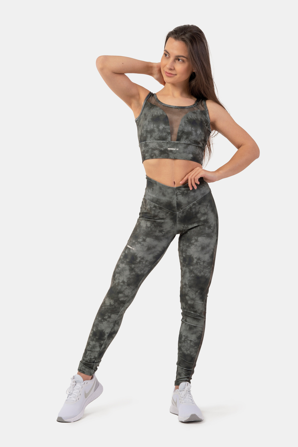 Леггинсы ECO CAMO GREEN MESH LEGGINGS "BREATHE" 400