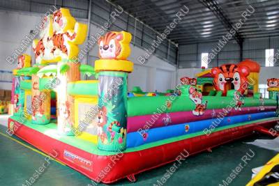Коммерческий батут "Тигриная страна 2 с низкой горкой" 12*6*3 м
