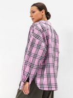 Рубашка 22904 оверсайз розовая
