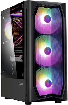 Intel Core i3 - 13100 3.5 Ггц (Turbo: 4.5 Ггц) / Чипсет H610M DDR4 / GeForce RTX 3060 8Gb / DDR4 16GB / Без HDD / SSD 500Gb / 600w / Корпус Zalman N4 Black / Без операционной системы