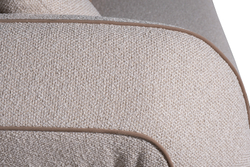 Диван Амели (Amelia) трехместный букле светлый 253x100x67см с бежевым кантом Garda Decor