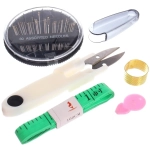 Швейный набор для рукоделия в боксе «Favorite Hous «, цвет зеленый, 23 предметов, 13.5*6см