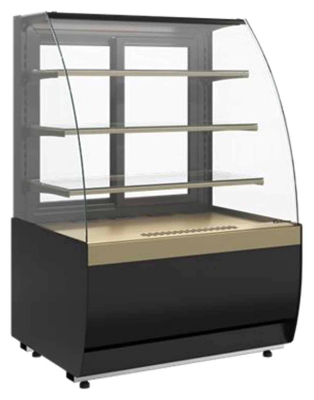 Витрина кондитерская Carboma K70 VM 1,3-1 Light версия 2.0 (Bronze 9005/0109)