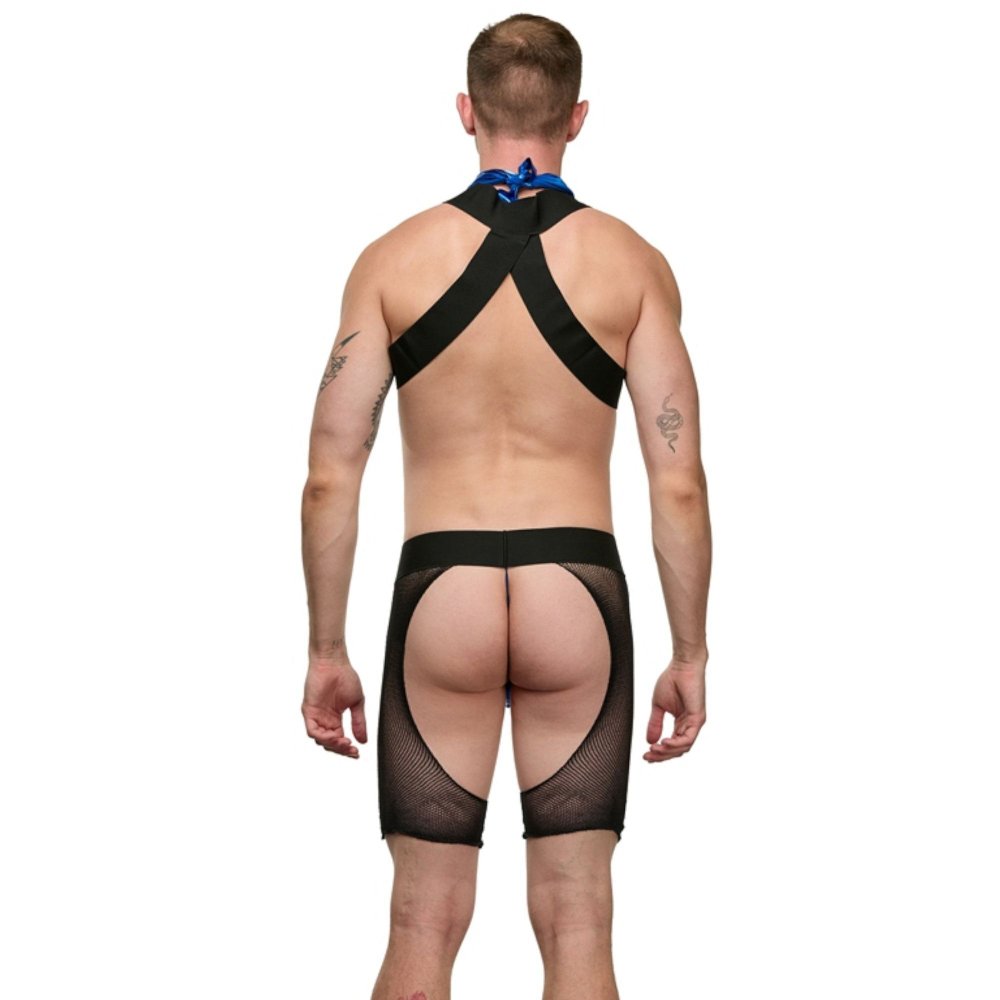 Мужской костюм «Ковбой» (Размер: L-XL) (Цвет: черный с синим)