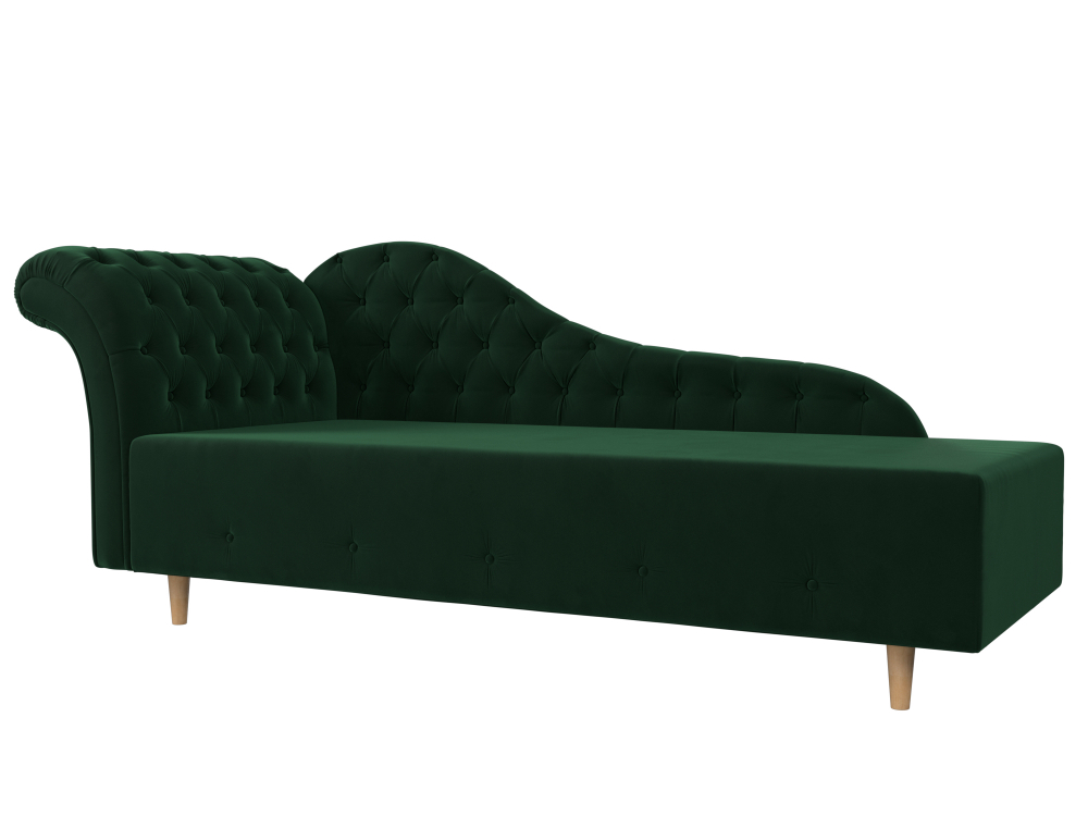 Кушетка Камерон левая, Зеленый, Велюр, 110093L