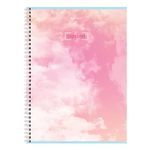 Тетрадь А4, 80 л., BRAUBERG, гребень, клетка, глянцевый лак, "CLOUD", 404053, 4шт