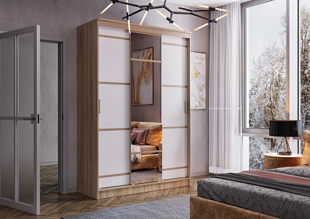 Шкаф-купе Сакура 150 см, дуб сонома