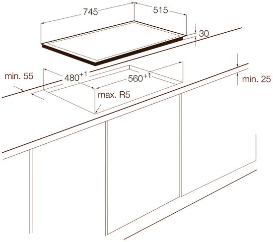 Газовая варочная панель AEG HG 5755421 U