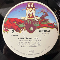 Винтажная виниловая пластинка LP Edgar Froese Aqua (Japan 1974) (No Obi)
