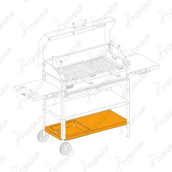 Полка с лотком SMART 800 мм (HS-GS-TS-802) Helios