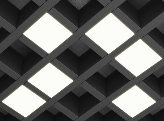 Светильник LED FTP Грильято Домино х6 50х50 (35х35) 12Вт 3000К IP20 330Лм DARKLUM