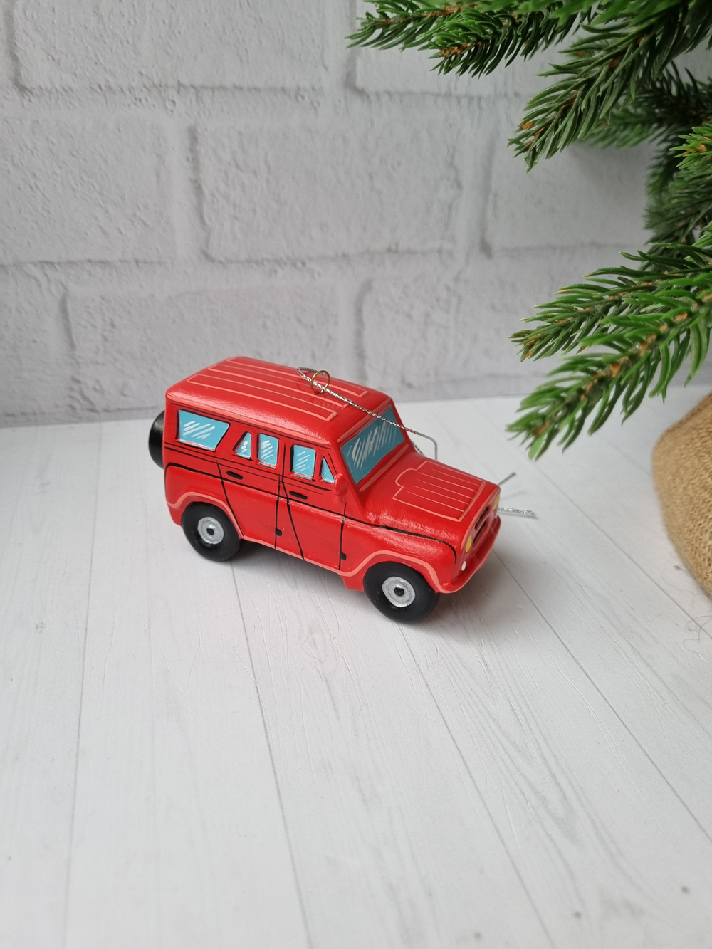 Елочная игрушка "Машинка УАЗ"