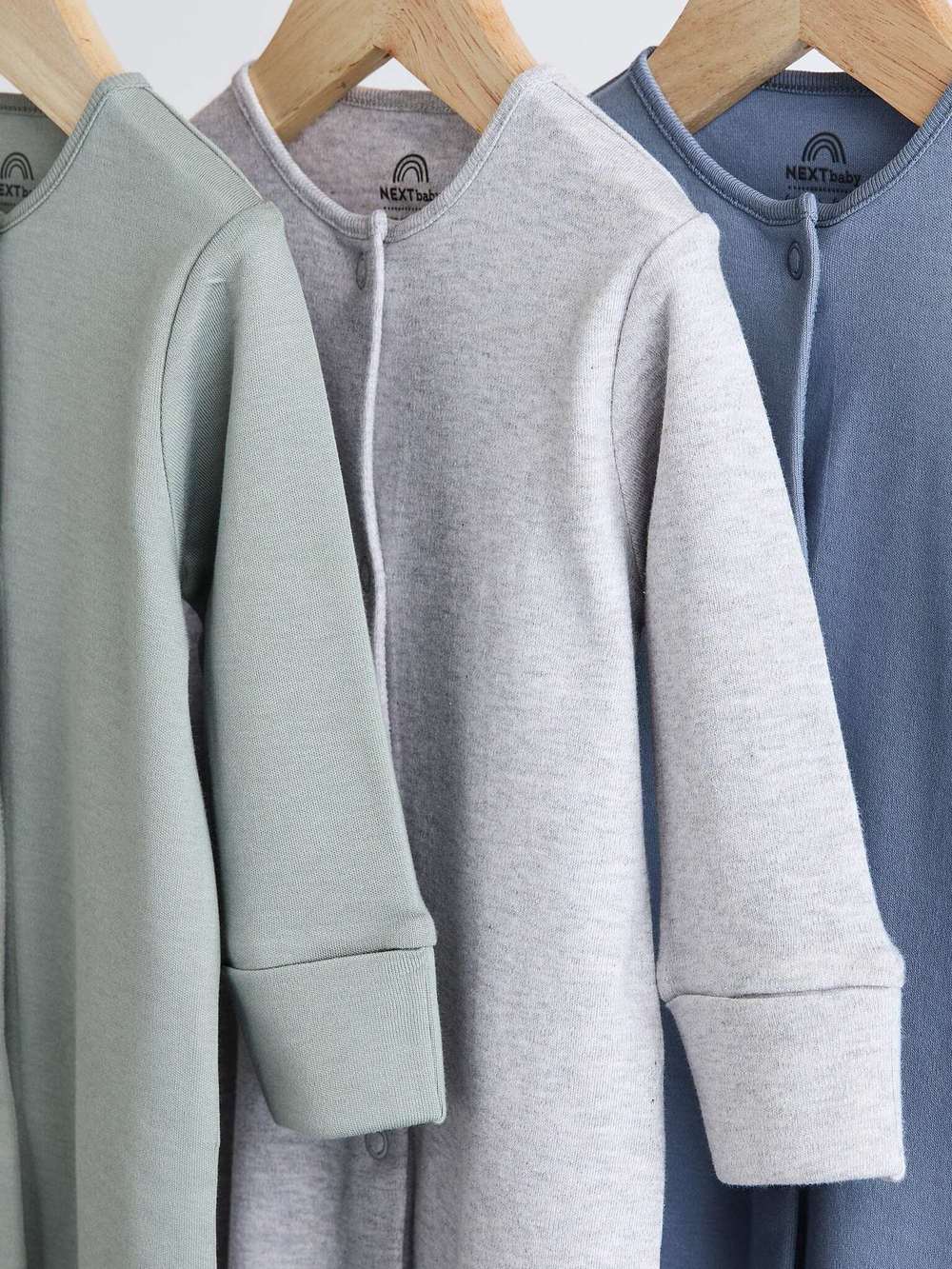 Комбинезон / Cлип для малышей Next 537-472, 3 шт., Синий, Серый