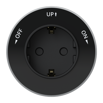 MULTITRACK Розетка 2К+З круглая 16 А/250 В АНТРАЦИТ