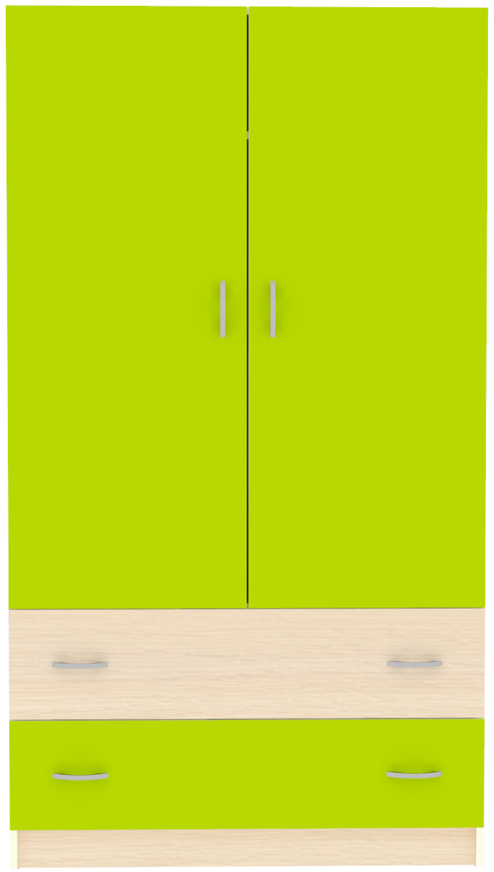 Шкаф 2-х створчатый КарИВи Кадет  Дуб Молочный Лайм