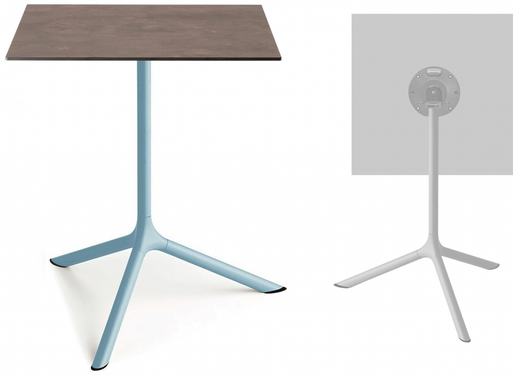 Стол ламинированный обеденный складной Scab Design Tripe Maxi Folding, голубой, кортен