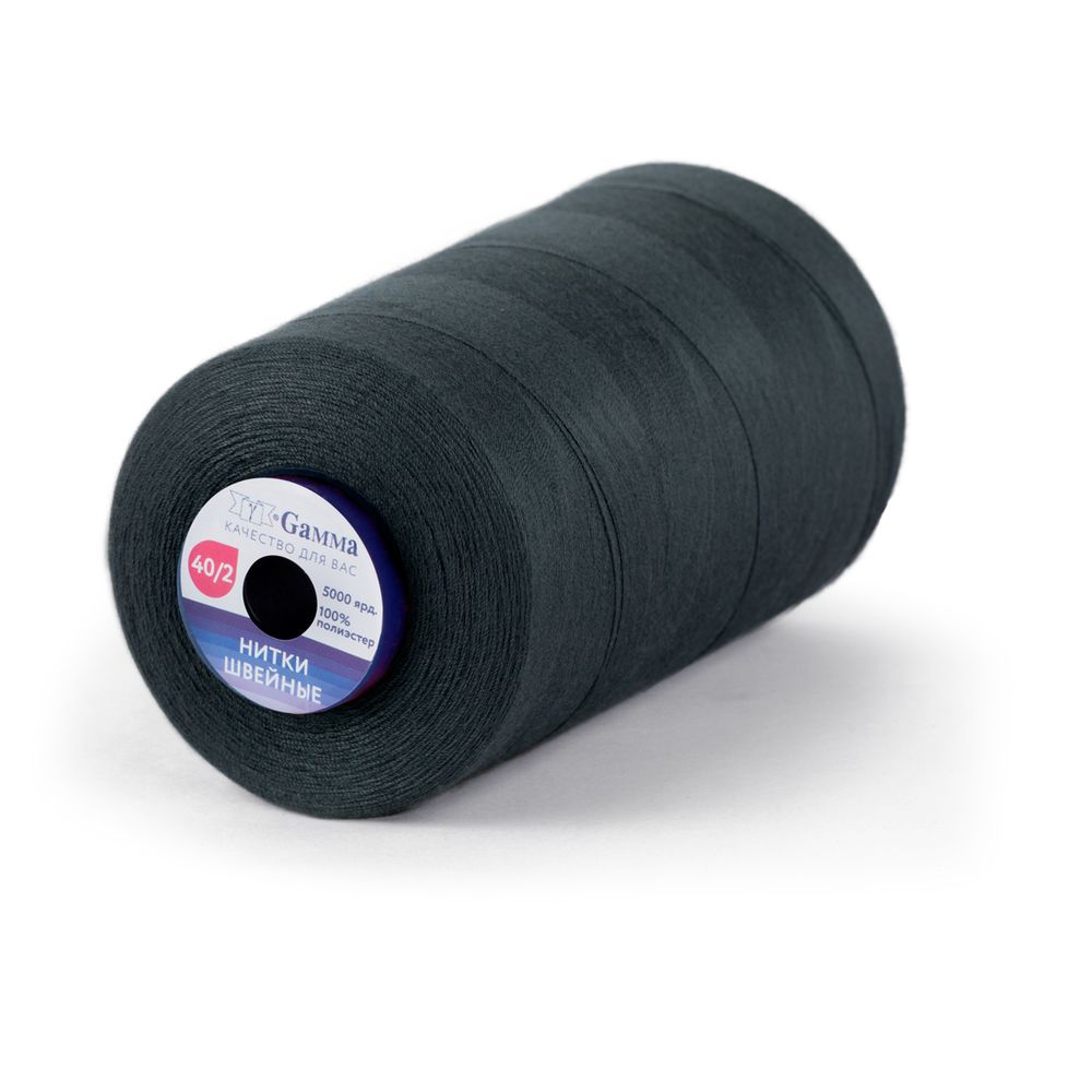 Нитки универсальные Gamma 40/2, 4570 м (5000 ярд) / 1 кат., 349 т.т.серый