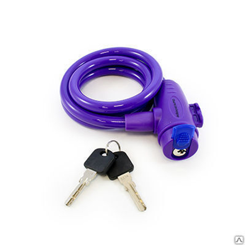 Замок навесной с тросом Авангард  ВС-Т10  Индиго Техно  (1000мм)  /7321