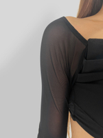 Топ-сетка Kikiriki 102140 с длинным рукавом с завязкой сзади