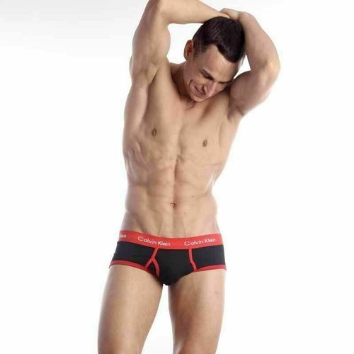 Мужские трусы брифы Calvin Klein 365 Black Red Brief