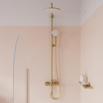 Душевая система 35к IDDIS AIGMG3Fi06 "Aiger" лейка "Тропический душ", ЗОЛОТО матовый