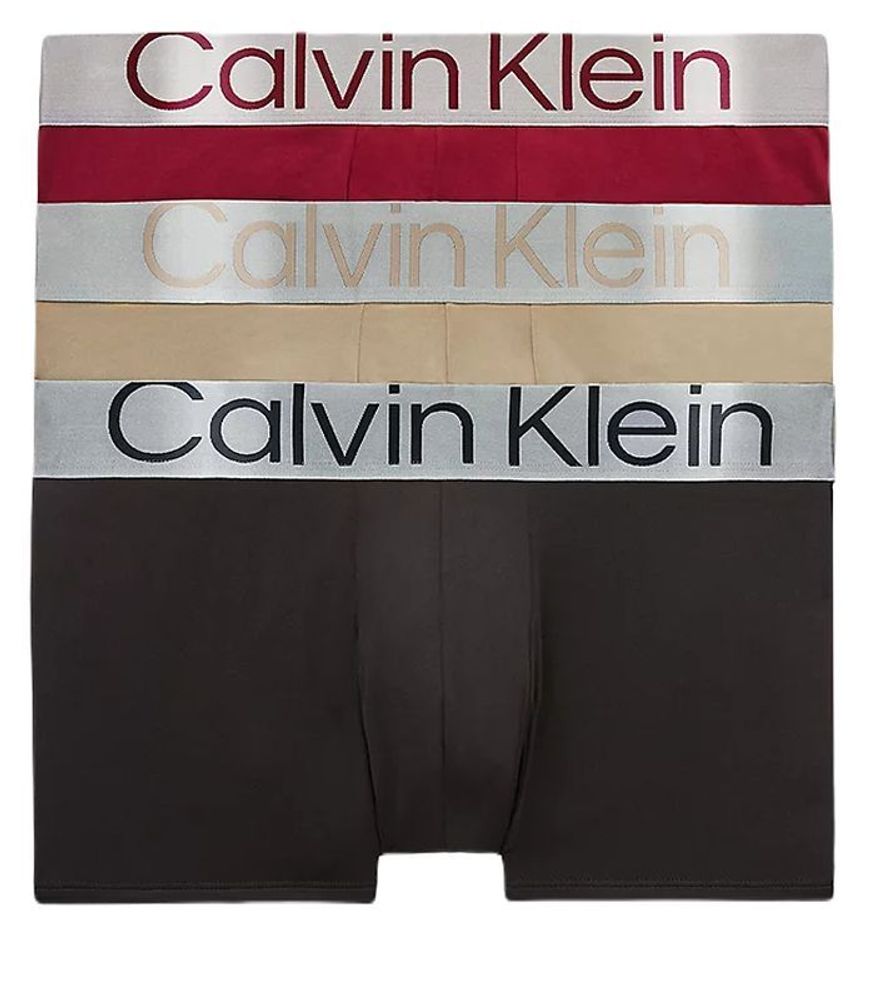 Мужские боксеры спортивные Calvin Klein Low Rise Trunk 3P - black/tuffet/red carpet