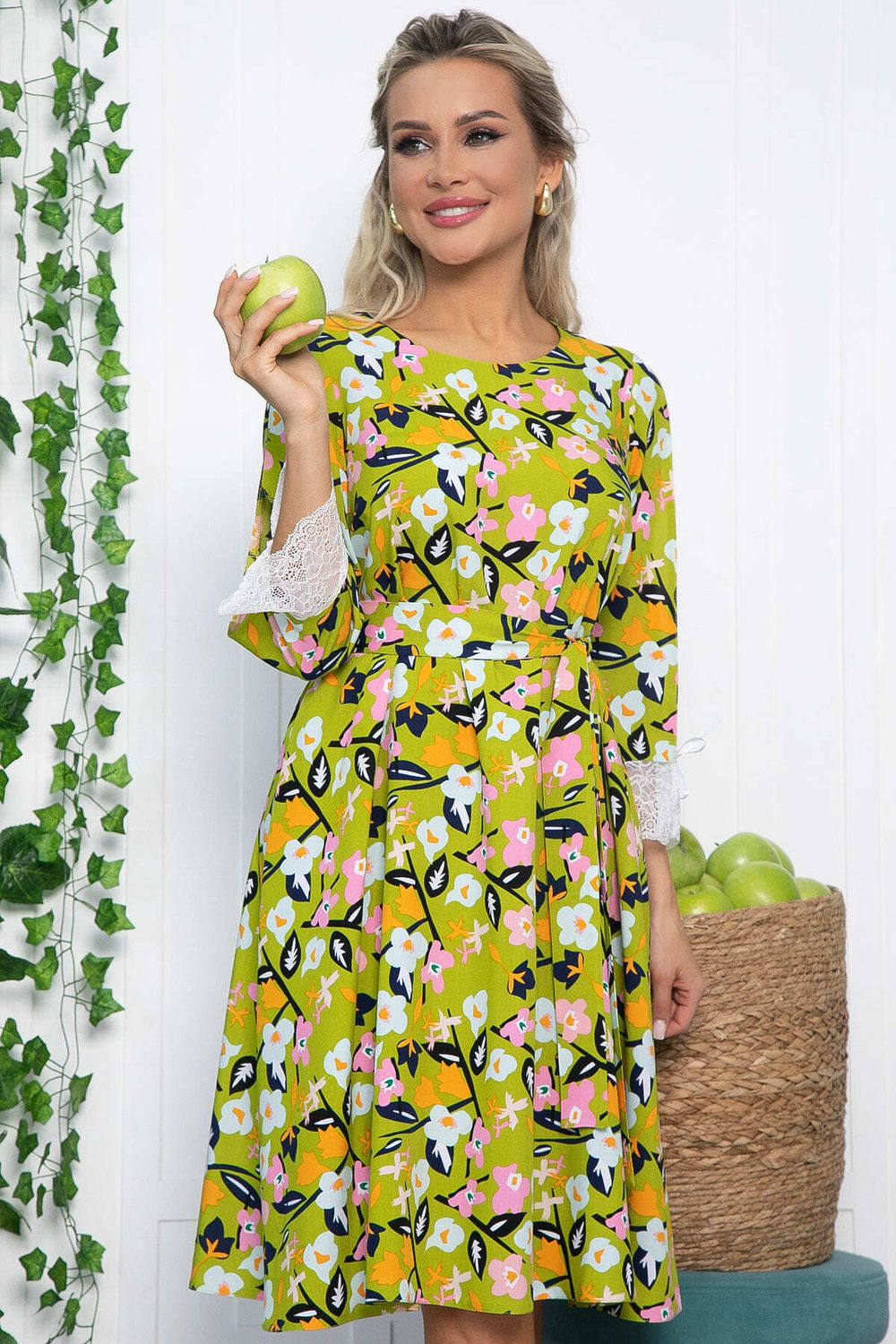 Платье Яна (зеленое) П13639-33М LT Collection