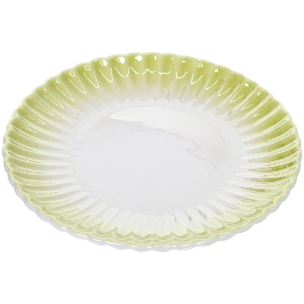 Чайная пара «Жемчужный блеск» (кружка 180мл, блюдце, ложка) салатовый