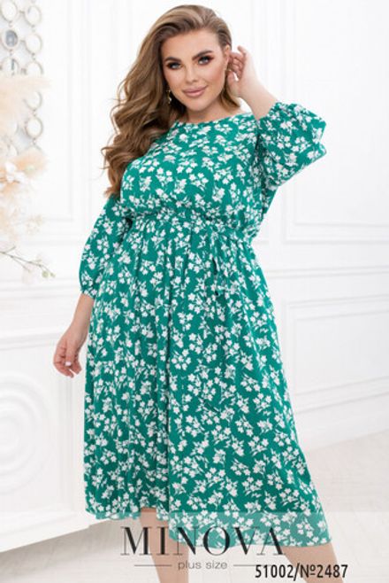 Платье 2487-зеленый Minova Фото 2