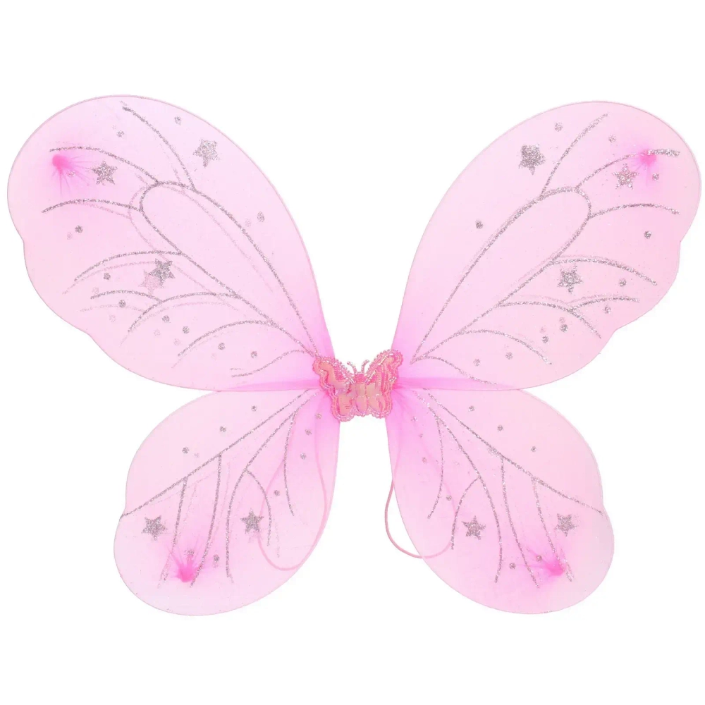 Набор карнавальный «Розовое чудо» (ободок, палочка,крылья,юбка), Розовый