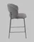 Полубарный стул Blaze 60 см, серый велюр, серые ножки