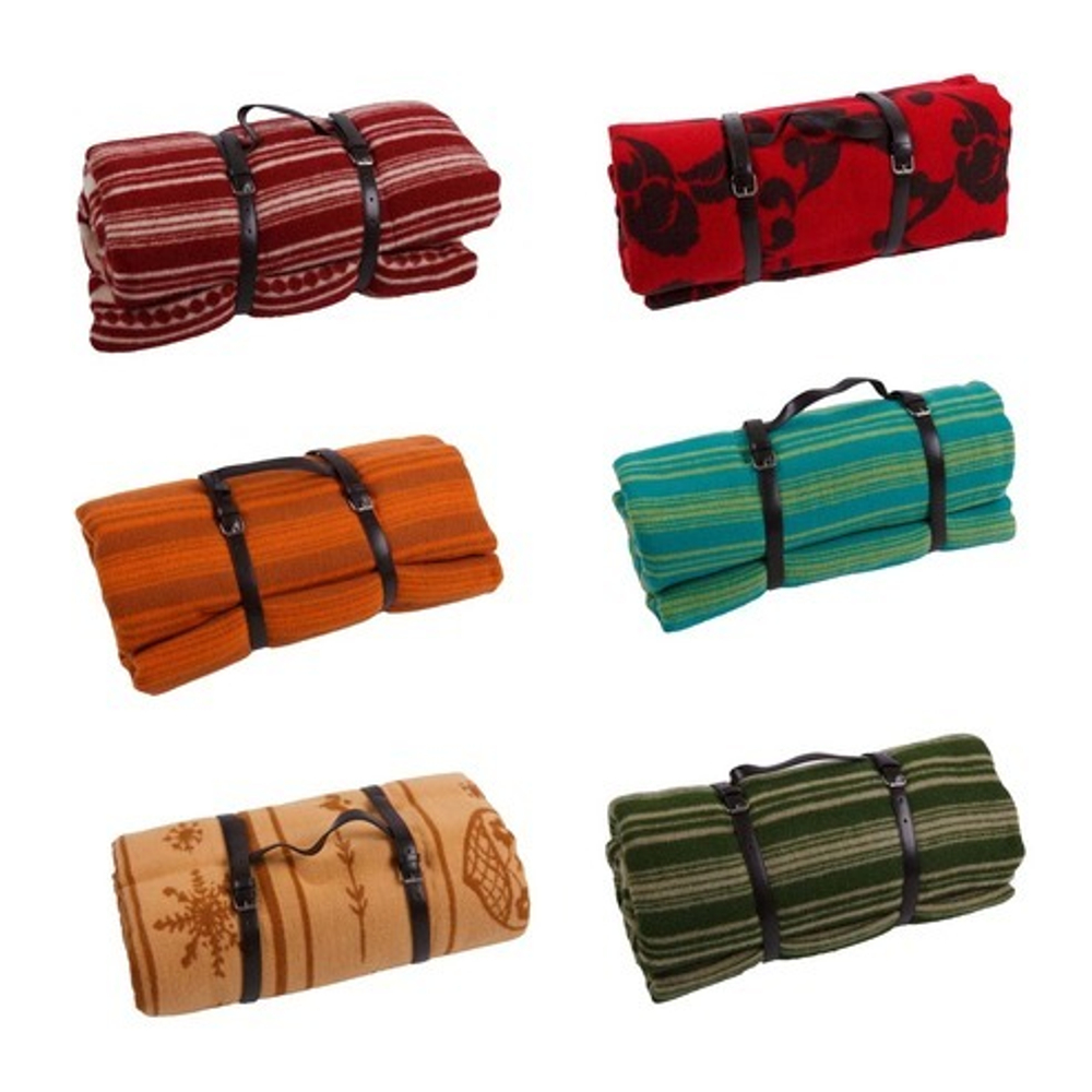 Плед 140х190 Manifattura Lombarda Merino Jaquard голубой Италия вид