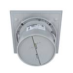 Энергосберегающий бесшумный вентилятор ММ-Р 06 UE стекло квадрат 100 м³/час 5,5 Вт с обратным клапаном светло серый с каплями