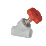 Клапан (вентиль) PP-R запорный белый Дн 20х45гр внутренняя пайка VALFEX 10174020