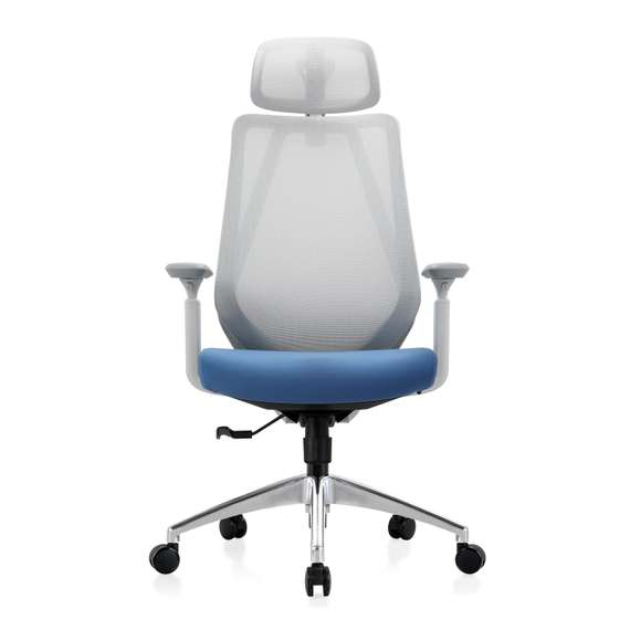 Офисное кресло Chairman CH580 серый пластик, серый/голубой