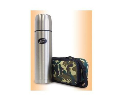 Термос Biostal "Охота" NBP-1000В 1л (узкое горло, 2 чашки, чехол) УТ-00001124