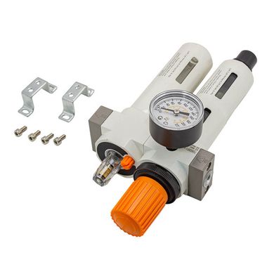 Блок подготовки воздуха ''Profi''1/4''(фильтр-регулятор + лубрикатор) (пропускная способность:1300 л/мин,16bar, температура воздуха: 0° до 60°,5мк) RockForce##Rock FORCE RF-7002014