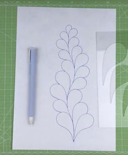 Шаблон для стежки  и аппликации "Перышки" (арт. T43)