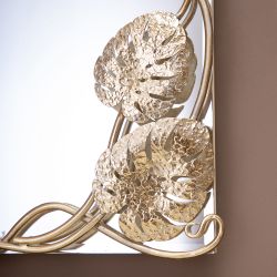 Зеркало настенное Monstera Deliciosa (Монстера) прямоугольное 80х60 Айвори