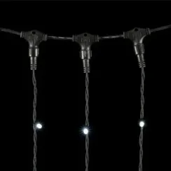 Светодиодный занавес с колпачком 1*6 м., 600 белых LED ламп, каучуковый черный провод, IP65, Beauty Led (LL601-1-2W)